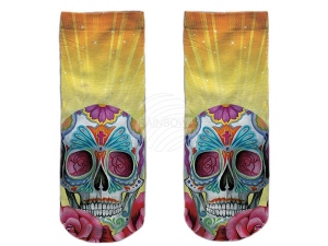 Motif-Socks Skull psychedelic