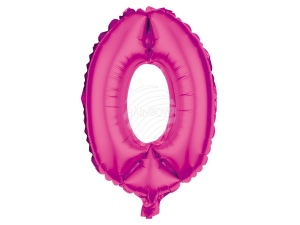 Folienballon Helium Ballon pink Zahl 0