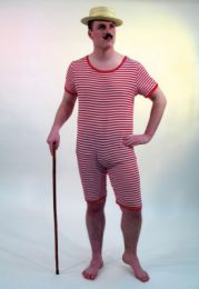 Stroj kapielowy niebiesko/bialy