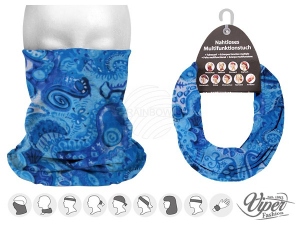 Multifunctional cloth 9 in 1 Multi-purpose scarf floral pattern 