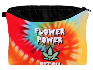 Kosmetiktasche mit Motiv Flower Power Bitch