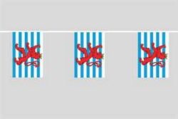 Flag chain Luxembourg with arms