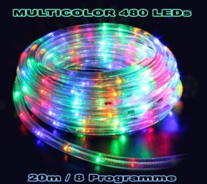 Aridea LED Lichtschlauch 20m Multicolor