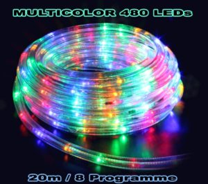 Aridea LED Lichtschlauch 20m Multicolor