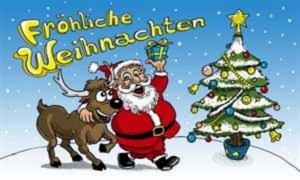 Fahne Frhliche Weihnachten Rentier 4