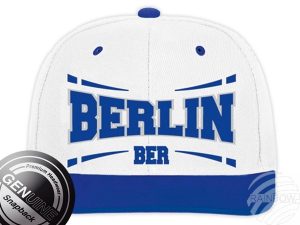 Snapback Cap baseball cap Berlin white blue