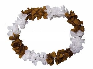 Hawaii chains flower necklace luxus brown white