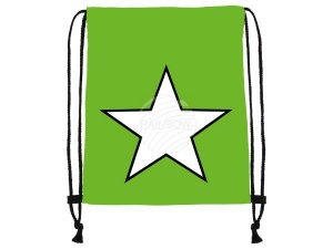 Gym bag Gymsac Design green Star black/white