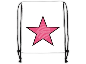 Gym bag Gymsac Design white Star pink/black