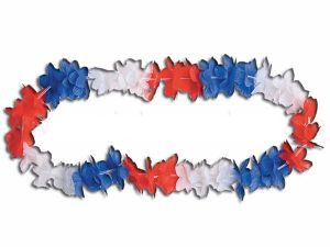 Hawaii chains flower necklace classic white red blue