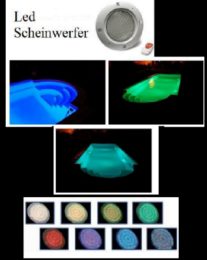 Schwimmbecken Scheinwerfer LED 18W Multi color