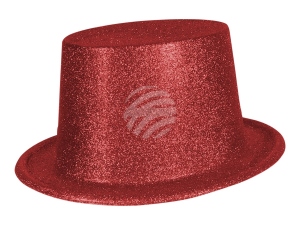 Cylinder hat glittering red