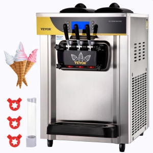 Soft ice cream machine, 3 flavors, LCD display, 2200 W
