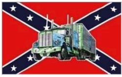Flaga Southern Zjednoczone z truck