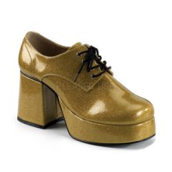 Mens platform shoes gold