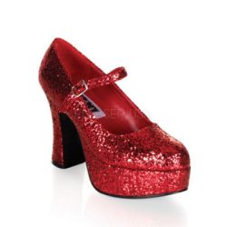 Plateau Pumps Damen glitter rot