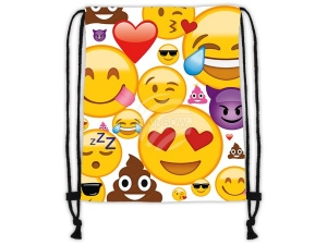 Bolsa de gimnasia Diseo Emoticons Emoji-Cons blanco