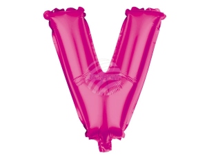 Folienballon Helium Ballon pink Buchstabe V