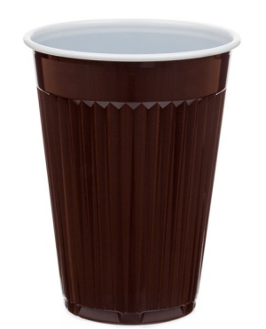 Coffee thermo mug brown PP ribbed 180ml 3000 pieces