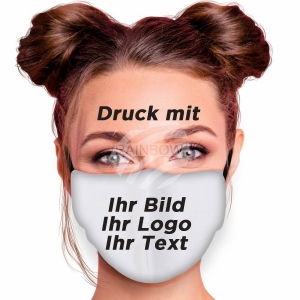 Mouth protection mask with print your motif Logo AM-004
