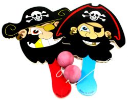 Paddle Ball game pirates Design 22cm