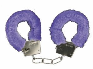 Handcuffs with plush purple