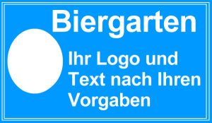 Banner PVC Gewebe Motiv Biergarten