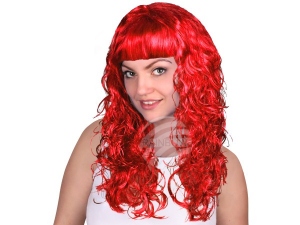 Wig curly red