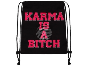 Gym bag Gymsac Design Karma is a bitch black/red