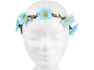 Floral wreath light blue/yellow