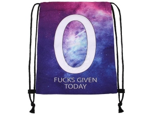 Gym bag Design 0 Fucks given today purple/blue/white