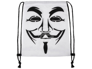 Turnbeutel Gymsac Vendetta Anonymous weiss/schwarz