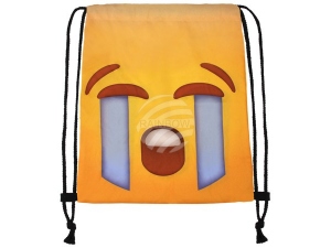 Turnbeutel Gymsac Design Emoticon weint gelb/blau