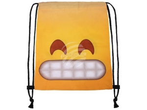 Gym bag Gymsac Design  Emoticon grins yellow/white