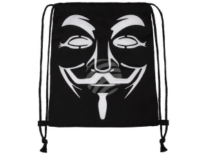 Turnbeutel Gymsac Vendetta Anonymous schwarz/weiss