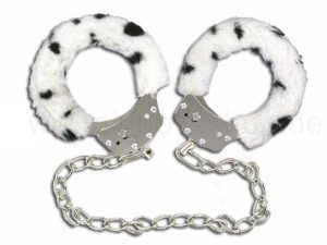 Foot handcuffs Tigerlook white