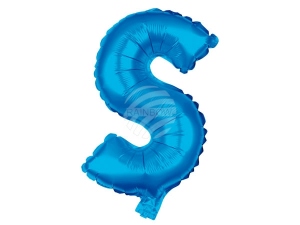 Folienballon Helium Ballon blau Buchstabe S
