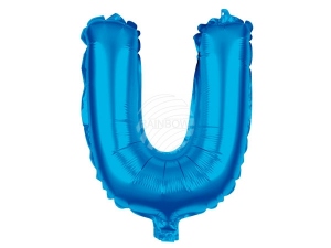 Folienballon Helium Ballon blau Buchstabe U