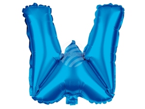 Folienballon Helium Ballon blau Buchstabe W