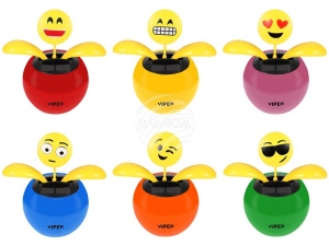 Solar wobbly figur with Emoji-con motifs