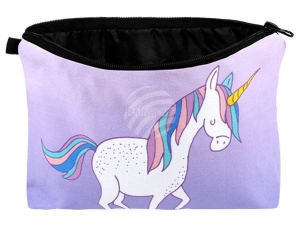 Bolsa de maquillaje con motivo Unicornio multicolor