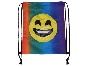 Gym bag Gymsac Design Emoticon laughs multicolor