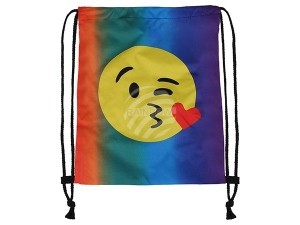 Turnbeutel Gymsac Design Emoticon Kuss multicolor