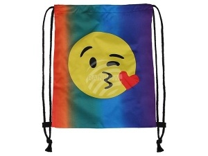 Gym bag Gymsac Design Emoticon kiss multicolor