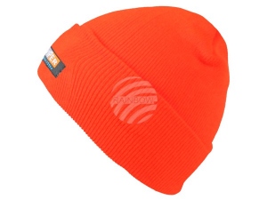 Long Beanie Slouch Design Strickmtze neon orange