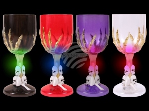 Drinking glass Skull Assorted colors