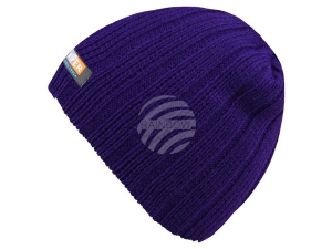 Long Beanie Slouch Strickmtze lila