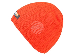 Long Beanie Slouch Strickmtze neon orange