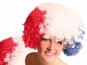 Afro Wig red/white/blue