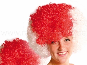 Afro Wig red/white